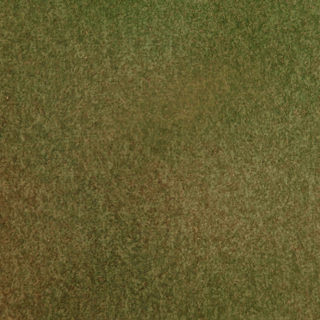 Mottled moss green woven fabric swatch with a softly brushed texture