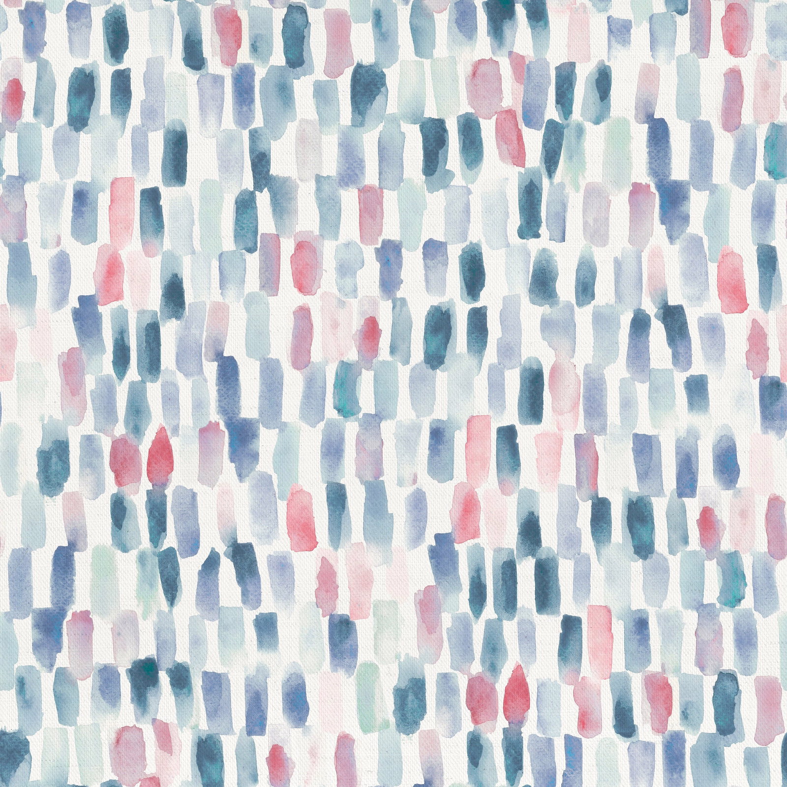Abstract brushstroke fabric in lilac, blue and blush pink on a pale ground