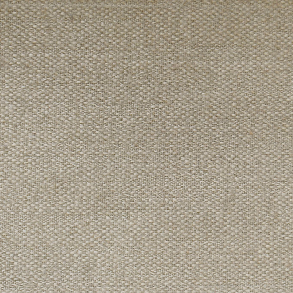 Close-up of a soft beige woven fabric with a natural textured slub finish