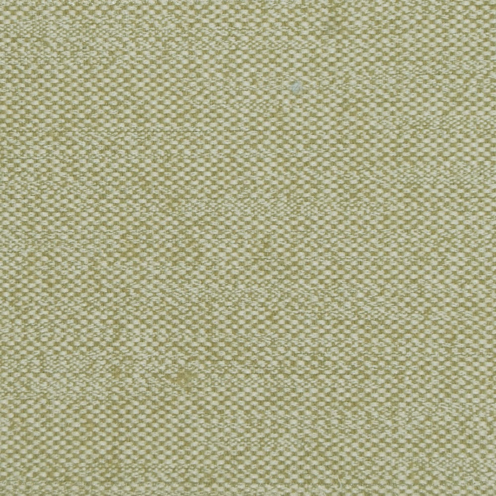 Close-up of muted sage green woven fabric with a fine textured surface