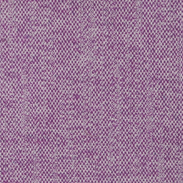 Close-up of mauve purple woven check fabric with a soft heathered texture