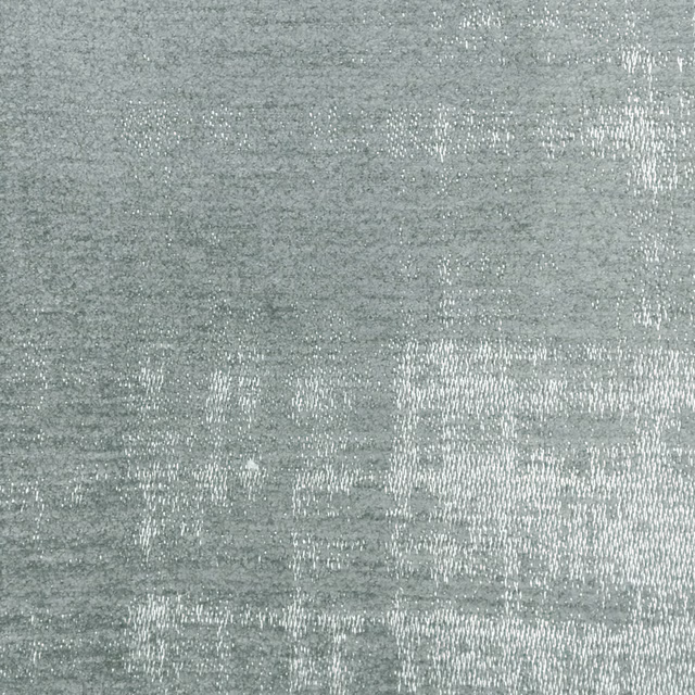 Misty blue woven fabric with soft silvery highlights and subtle textured blocks
