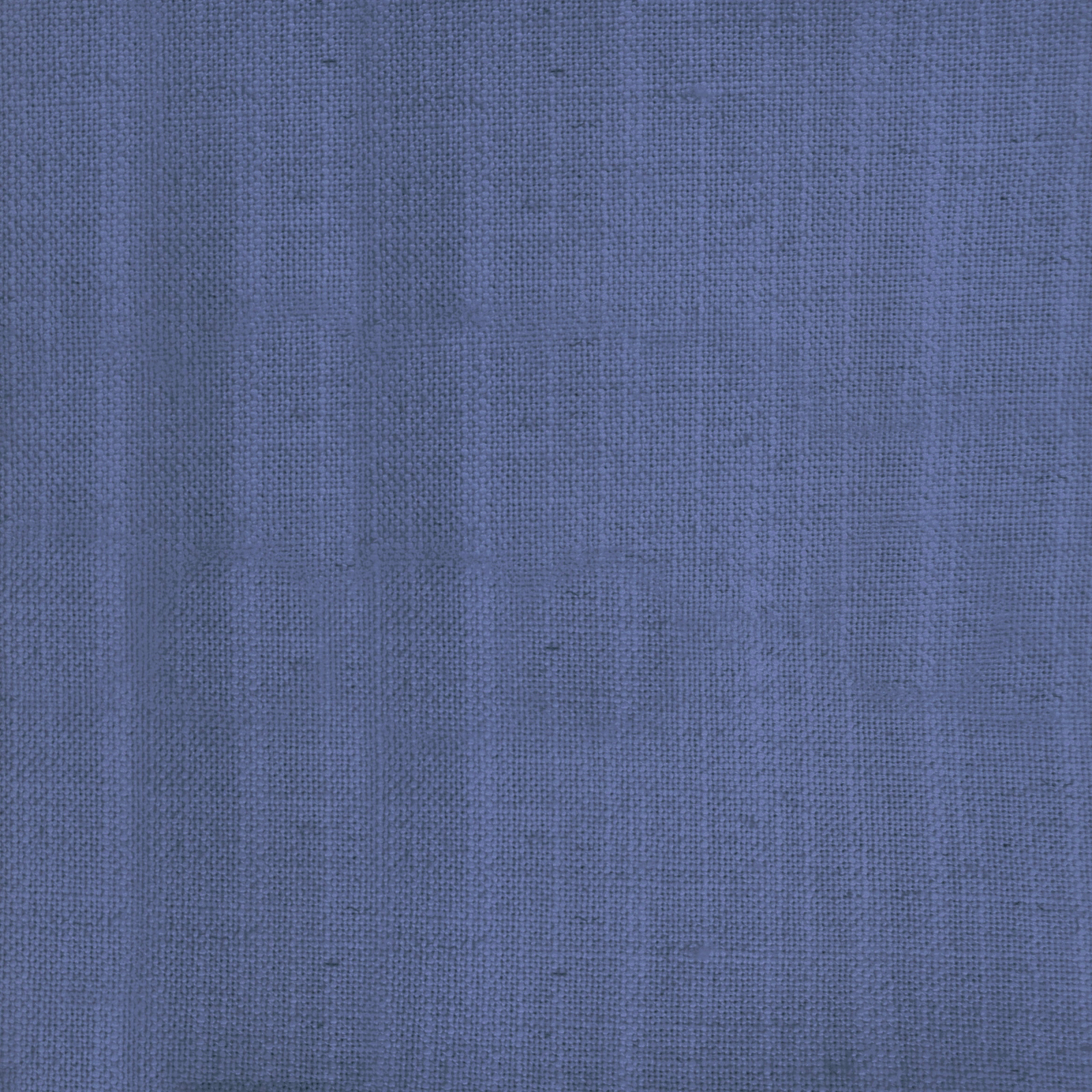 Muted denim-blue plain woven fabric with fine slubby texture