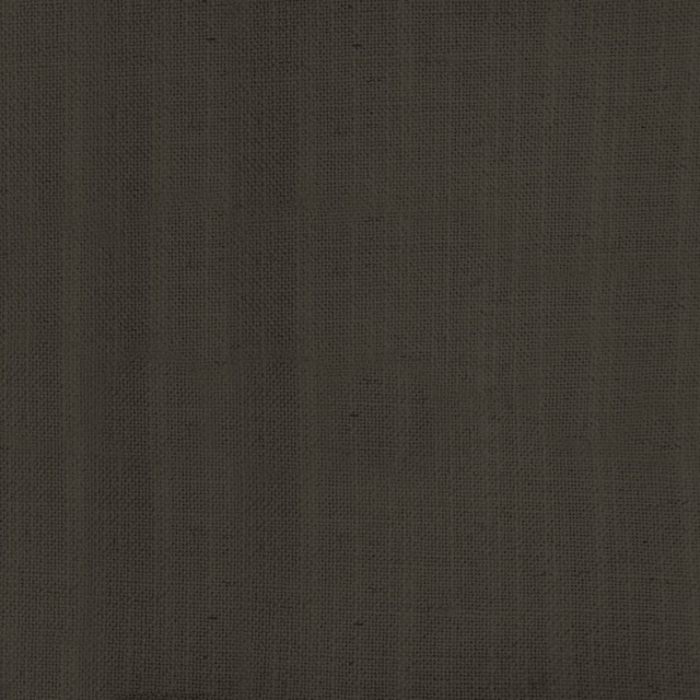 Deep brown woven fabric swatch with fine linen slub texture