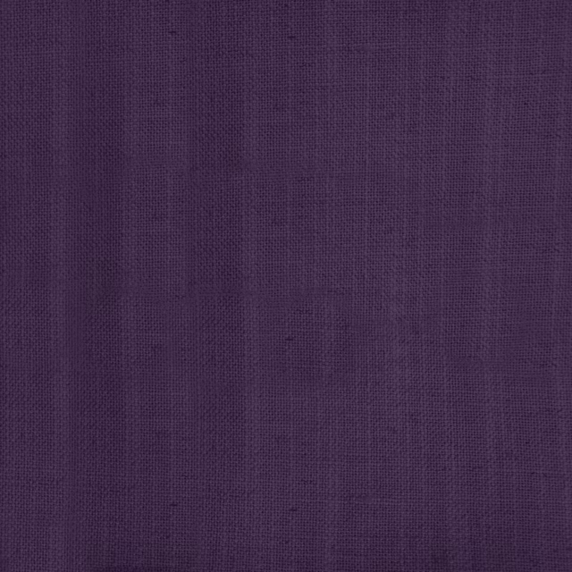 Deep plum purple plain woven fabric with a subtle natural texture