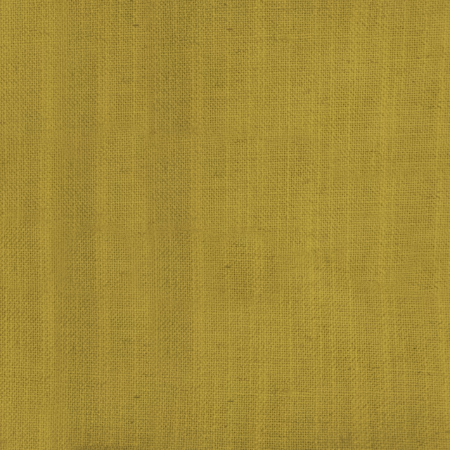 Muted mustard yellow plain woven fabric with a fine slub texture