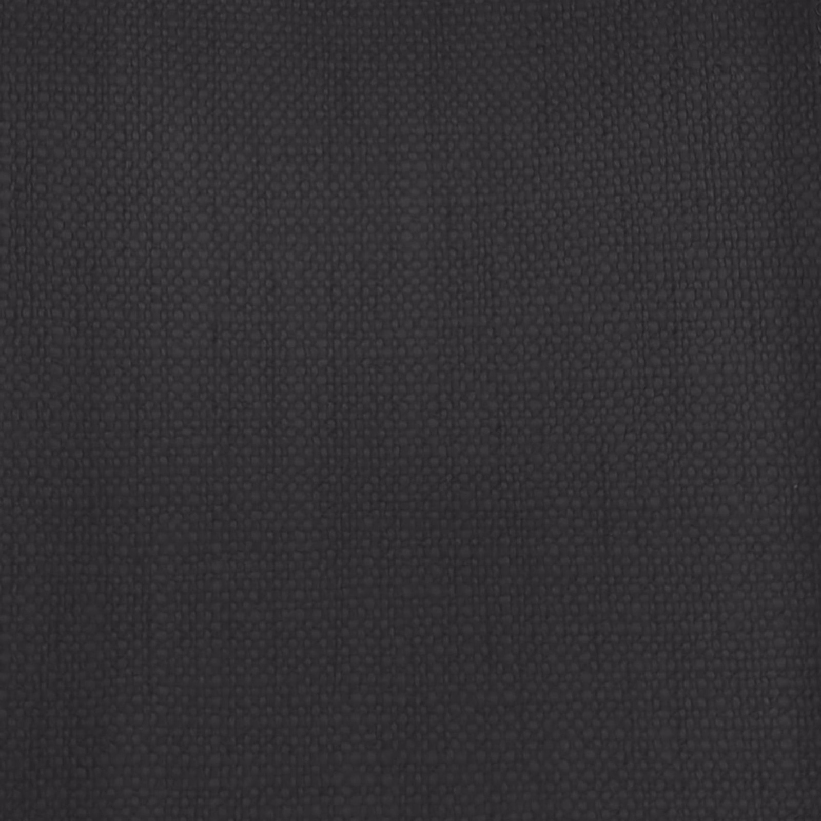 Dark charcoal-black woven fabric with a tight, small-scale textured surface