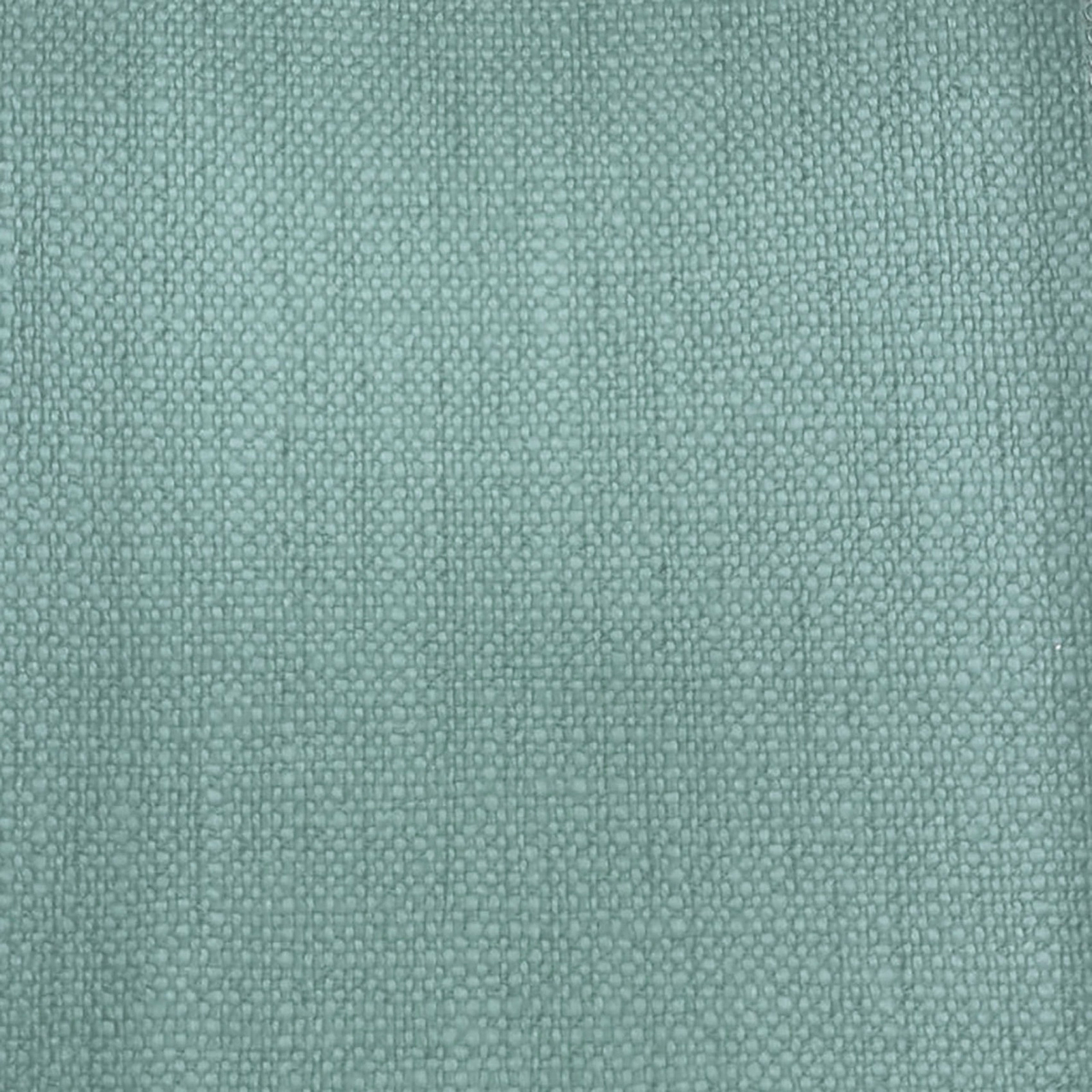 Close-up of soft seafoam teal woven fabric with a fine nubby texture