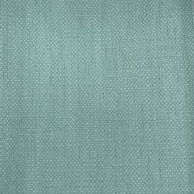 Close-up of soft seafoam teal woven fabric with a fine nubby texture