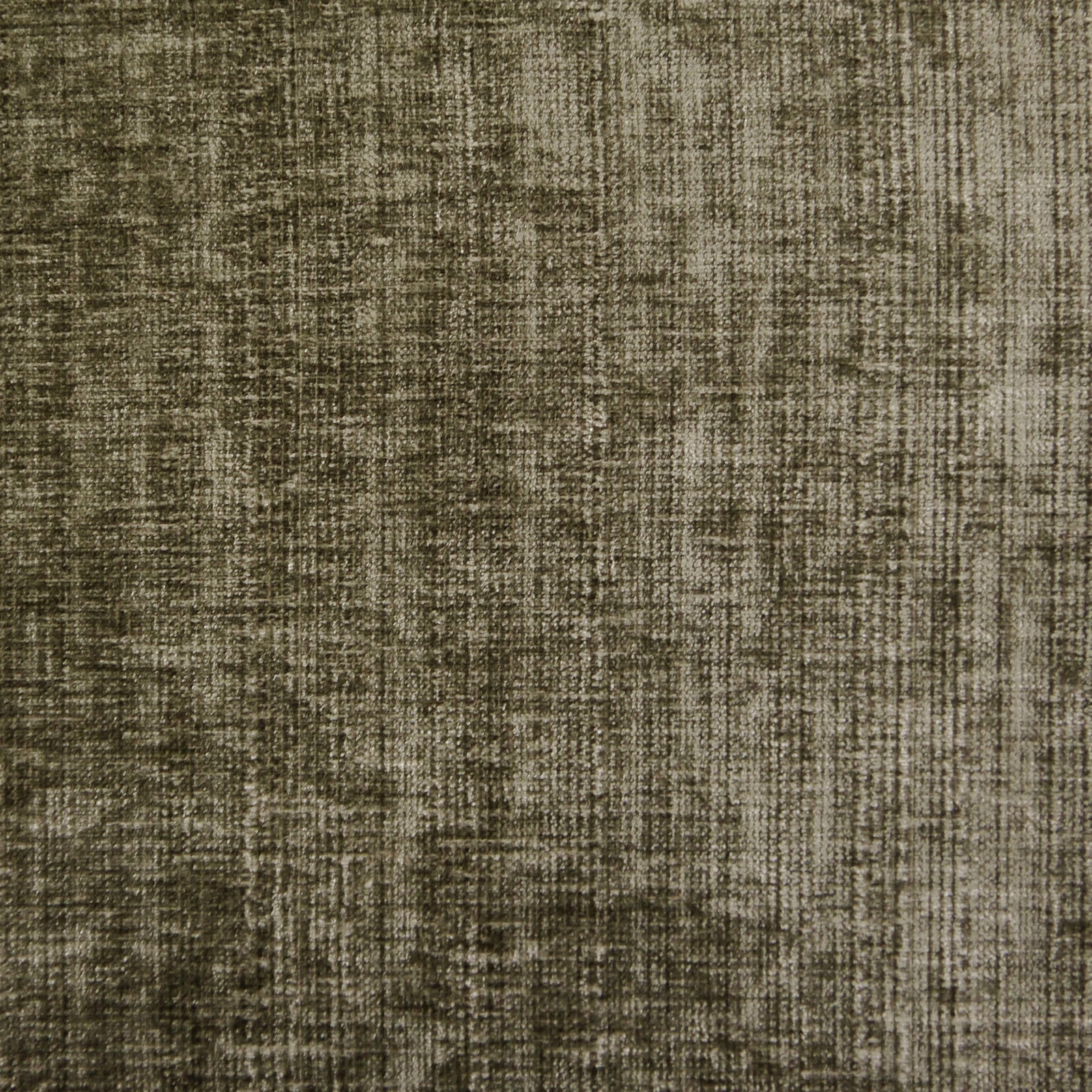 Textured mossy olive green fabric swatch with mottled woven surface