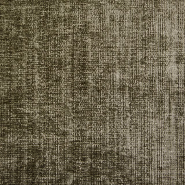 Textured mossy olive green fabric swatch with mottled woven surface