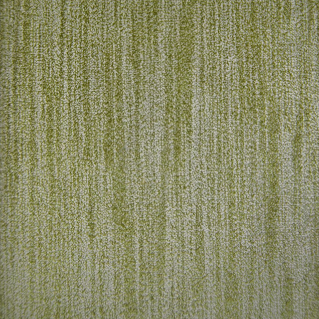 Close-up of olive green textured woven fabric with vertical strié effect