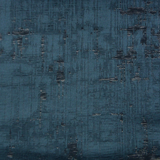 Deep teal blue abstract woven fabric with dark brushed texture