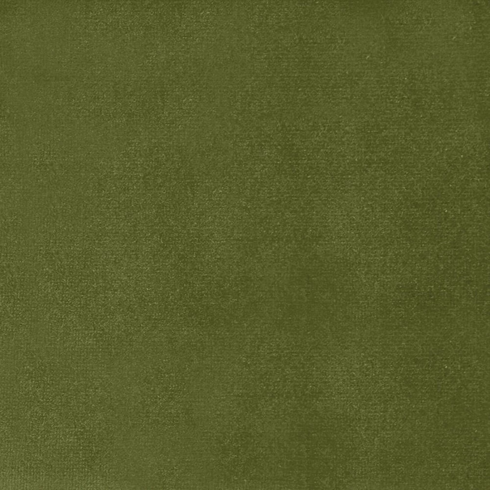 Olive green plain-woven fabric swatch with a soft matte finish