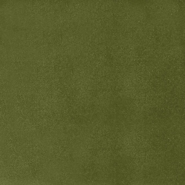 Olive green plain-woven fabric swatch with a soft matte finish