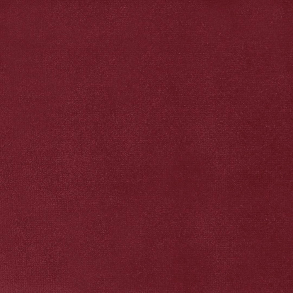 Deep red plain-woven fabric swatch with a fine textured surface