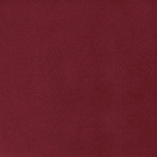 Deep red plain-woven fabric swatch with a fine textured surface
