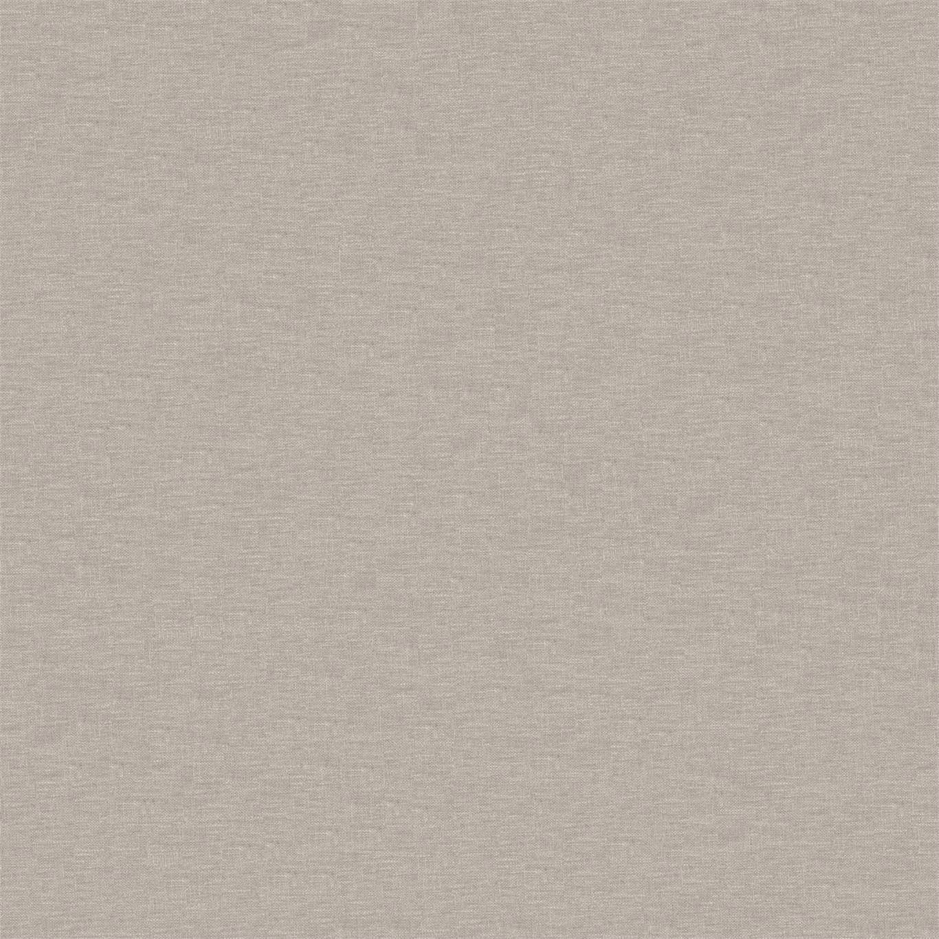 Warm grey plain-weave fabric with subtle fine horizontal and vertical texture