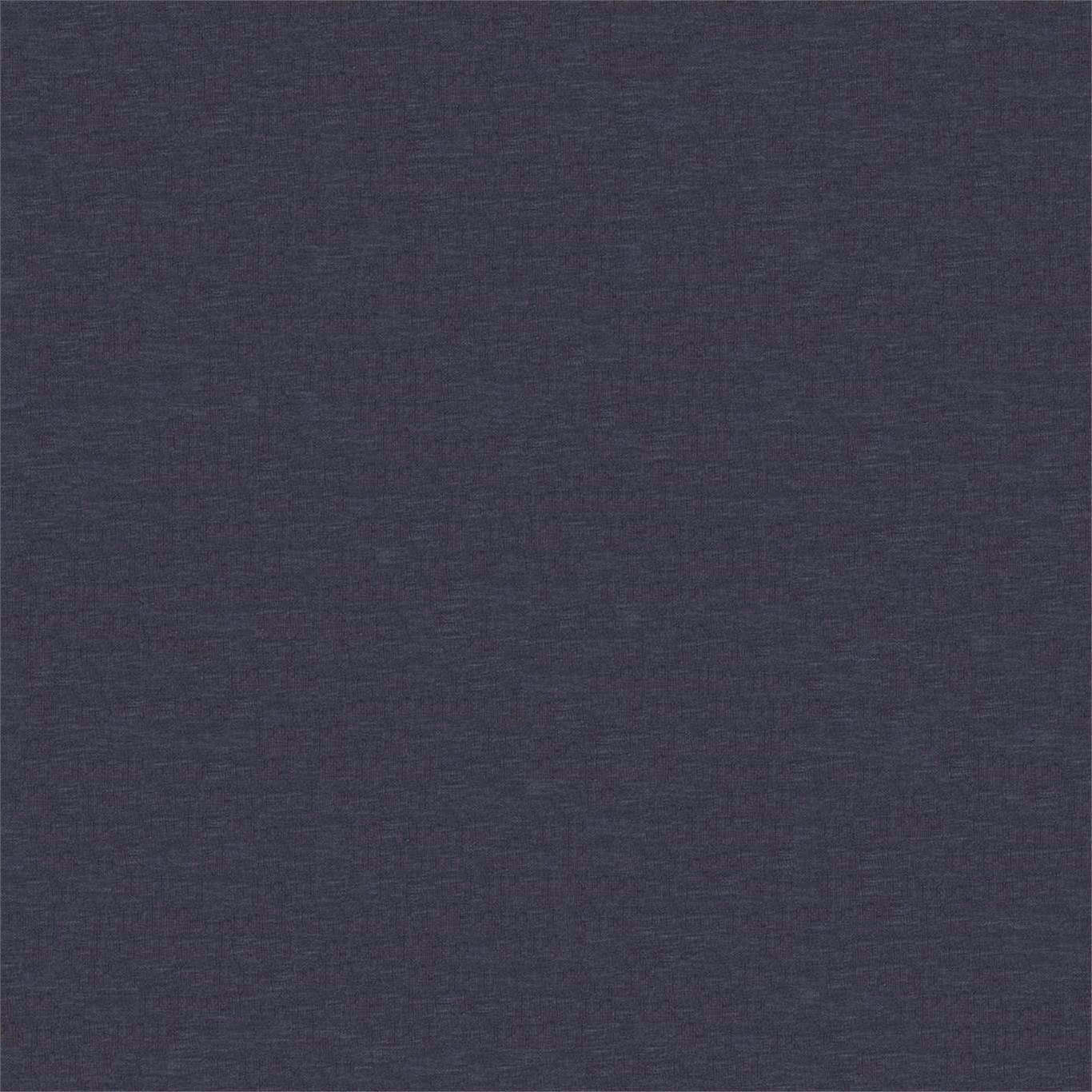 Deep smoky indigo plain weave fabric with subtle crosswise texture