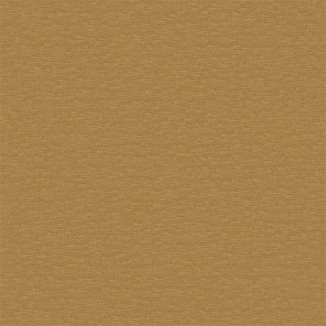 Warm ochre-gold plain woven fabric with fine horizontal slub texture