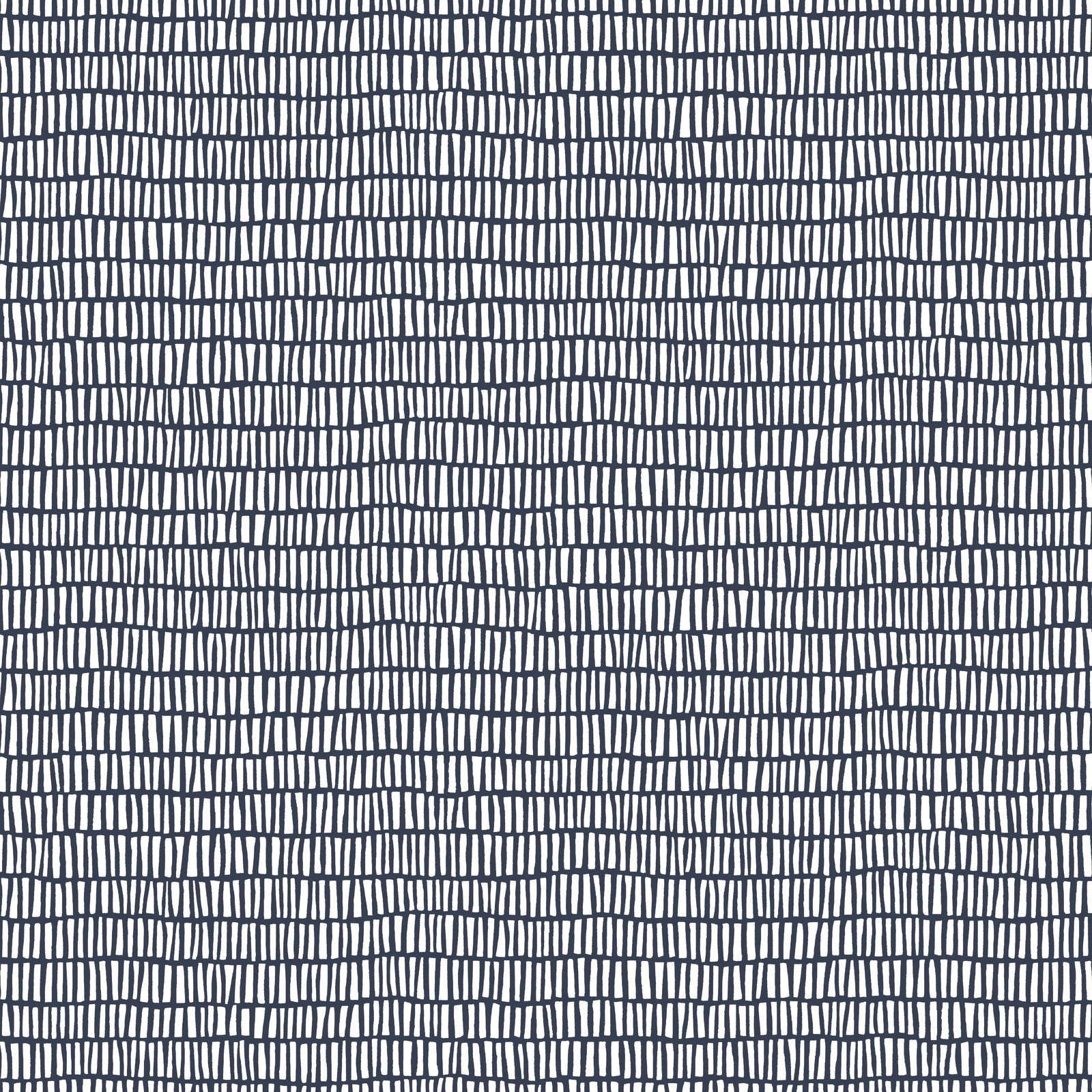 Muted denim-blue irregular grid on a pale fabric ground