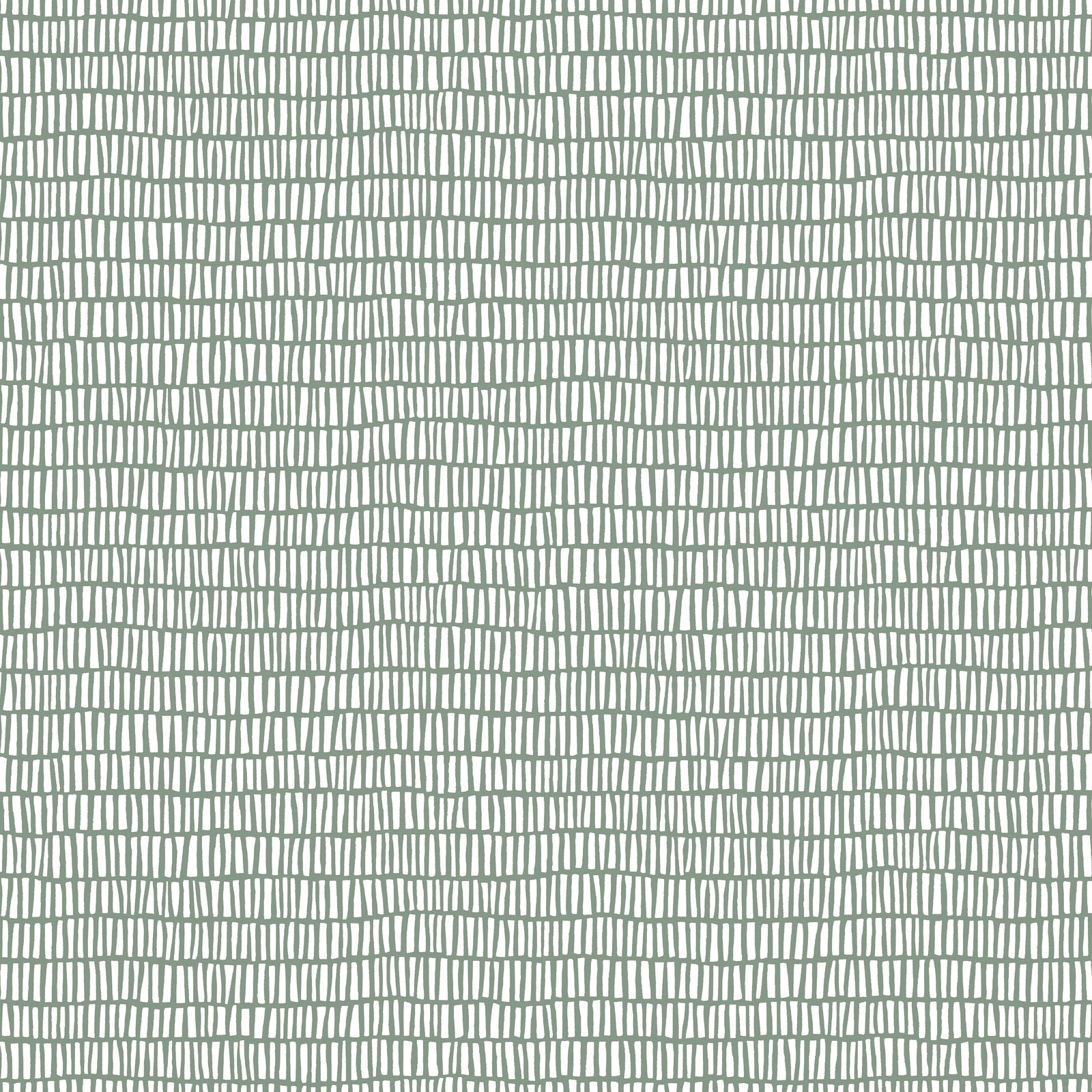 Muted lagoon-green fabric with an irregular pale rectangular grid motif