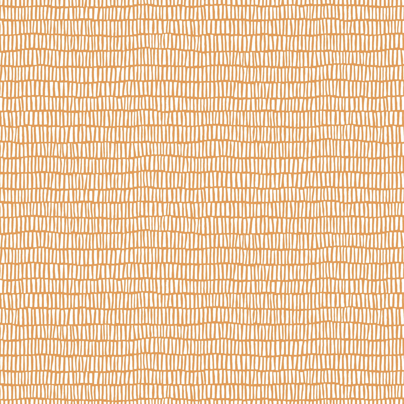 Soft apricot-orange irregular lattice lines on a pale fabric ground