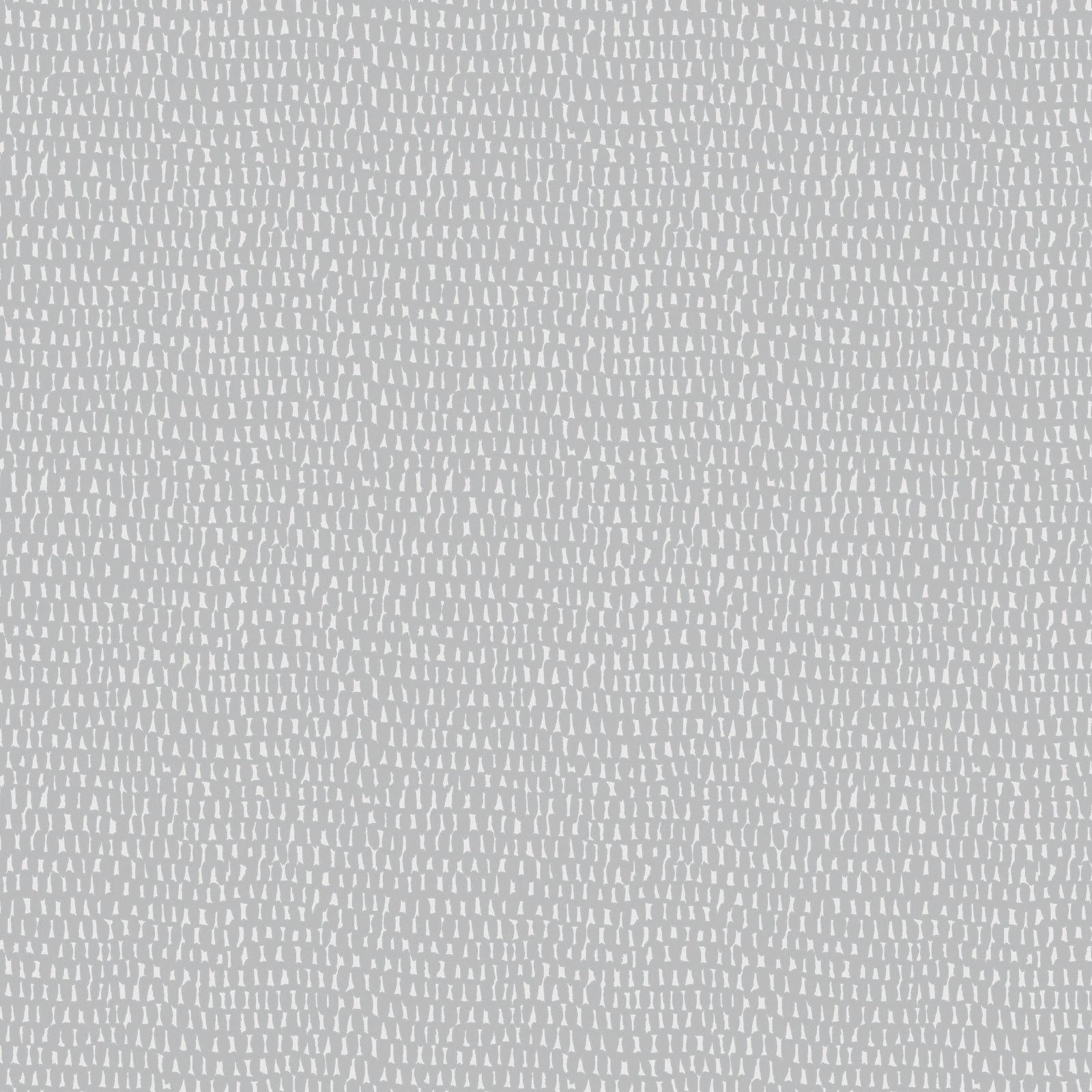 Cool pale grey woven fabric with dense white broken dash marks