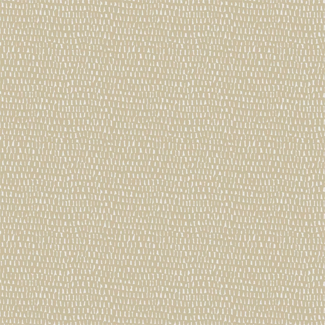 Pale greige woven fabric with dense rows of tiny broken white dashes