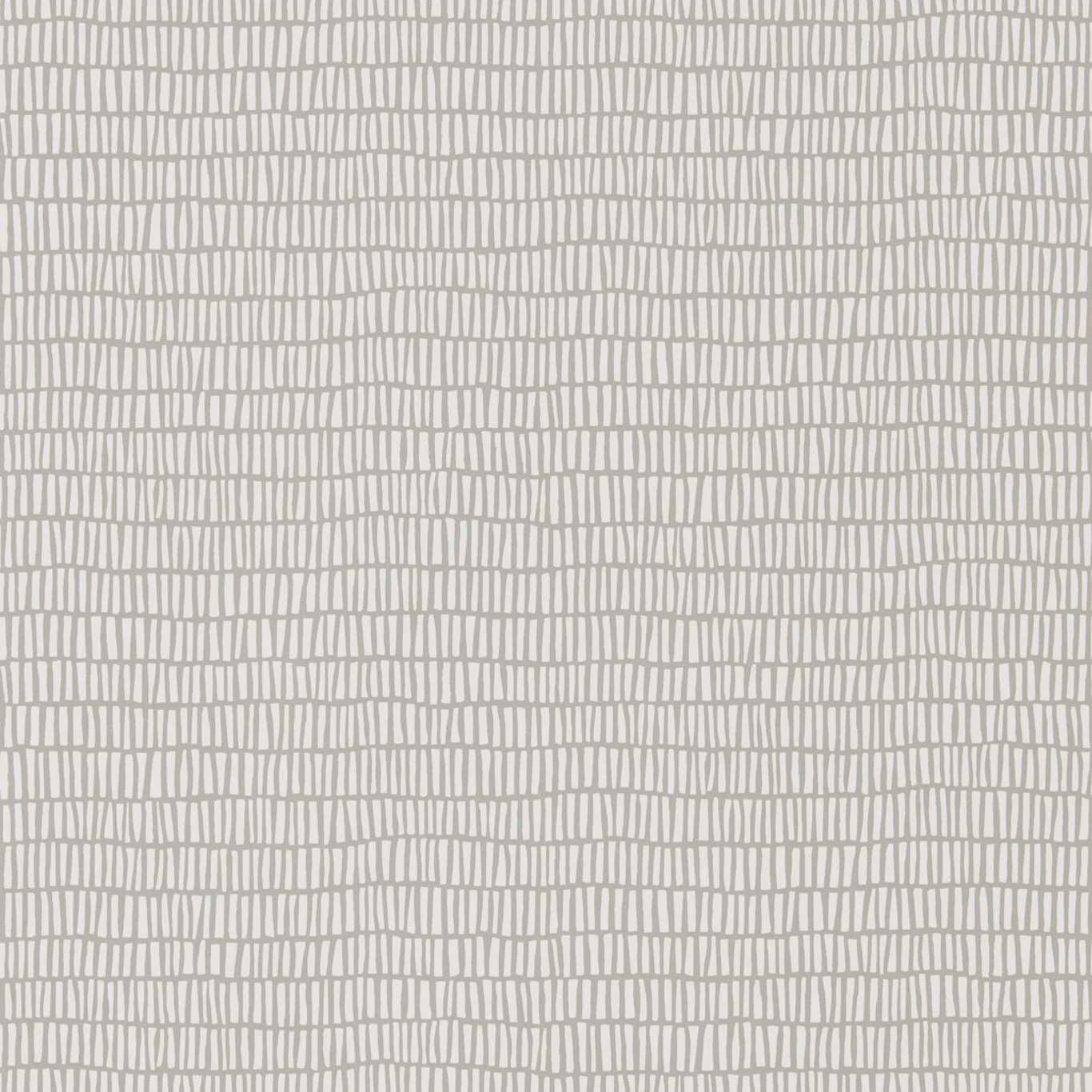 Pale fossil taupe wallpaper with an irregular hand-drawn grid of fine vertical lines