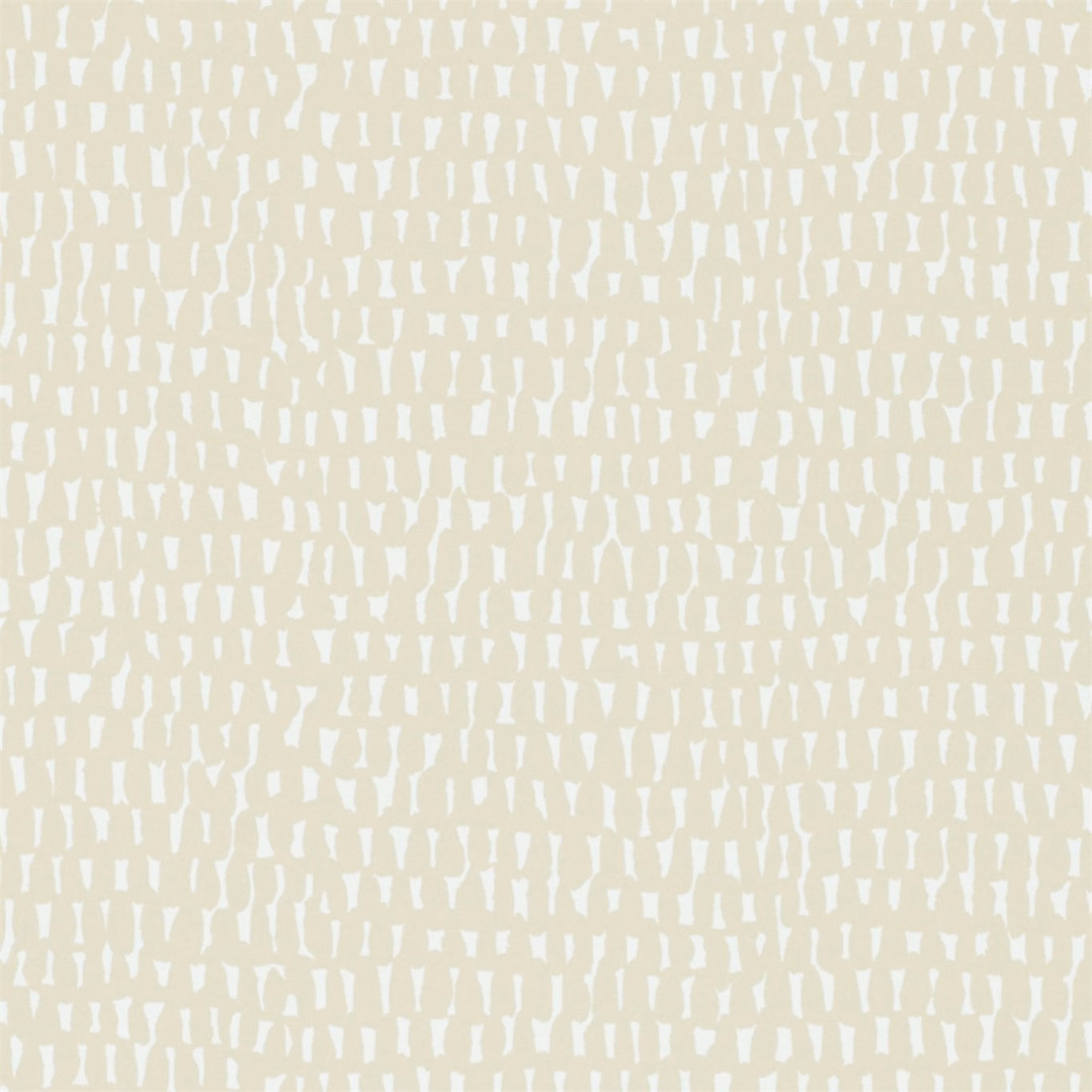 Parchment beige wallpaper with rows of irregular chalk-white vertical marks