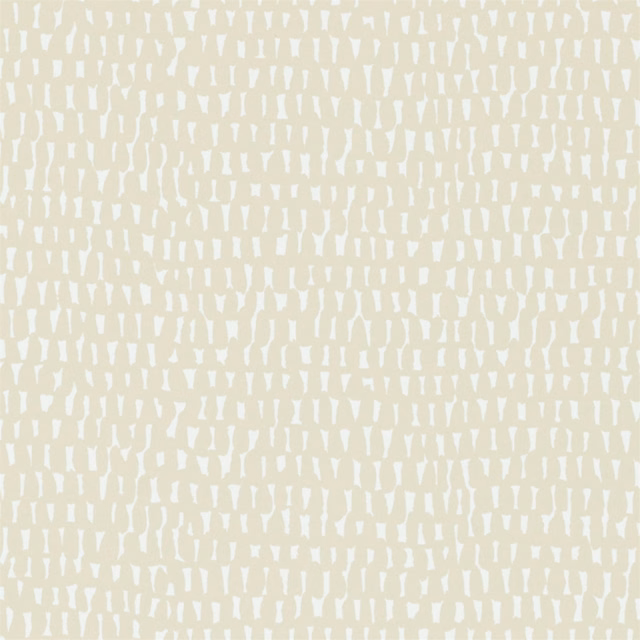 Parchment beige wallpaper with rows of irregular chalk-white vertical marks