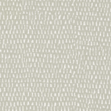 Soft putty-grey wallpaper with dense broken white vertical marks in a small-scale repeat