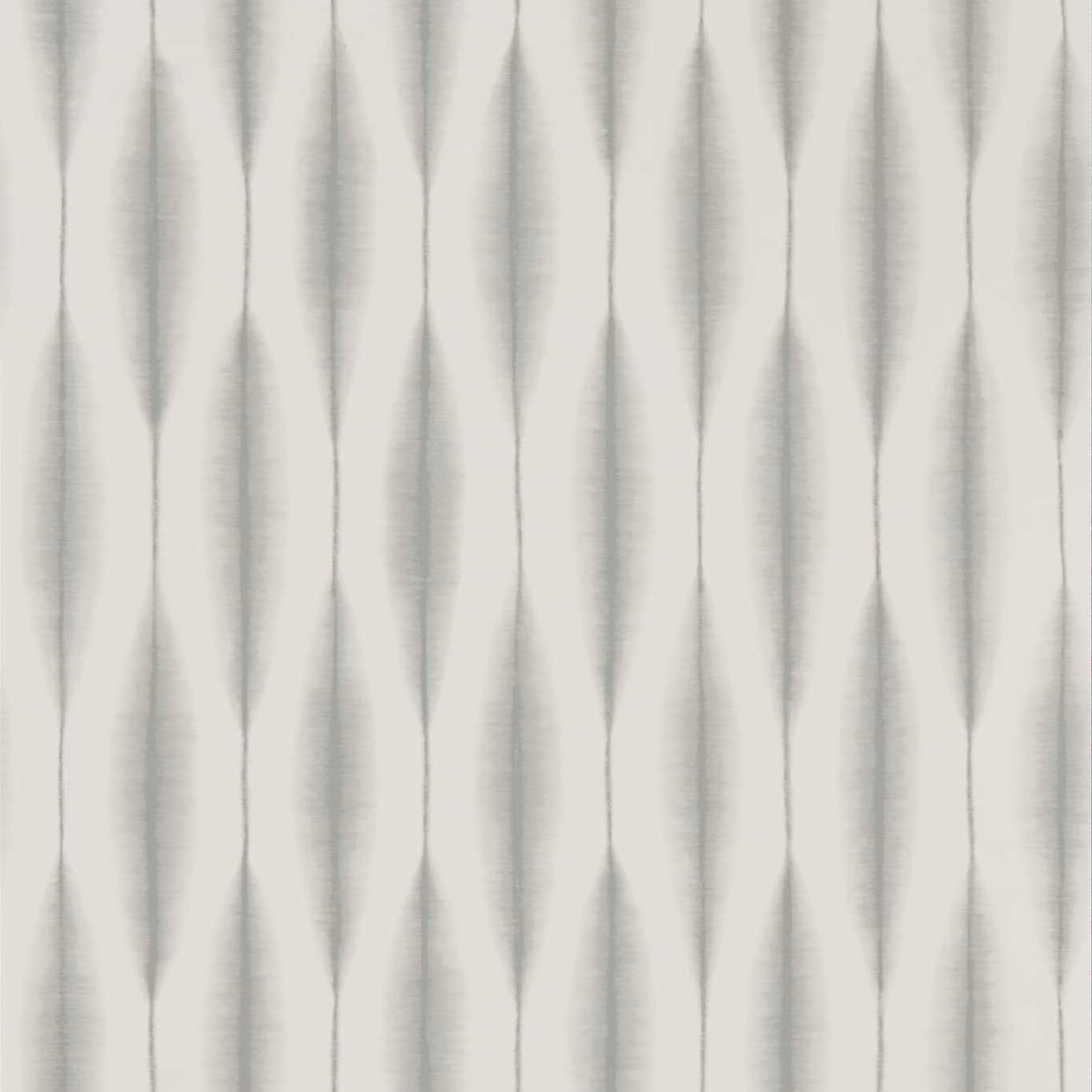 Pale birch-grey elongated motifs with softly brushed edges on an ivory wallpaper ground