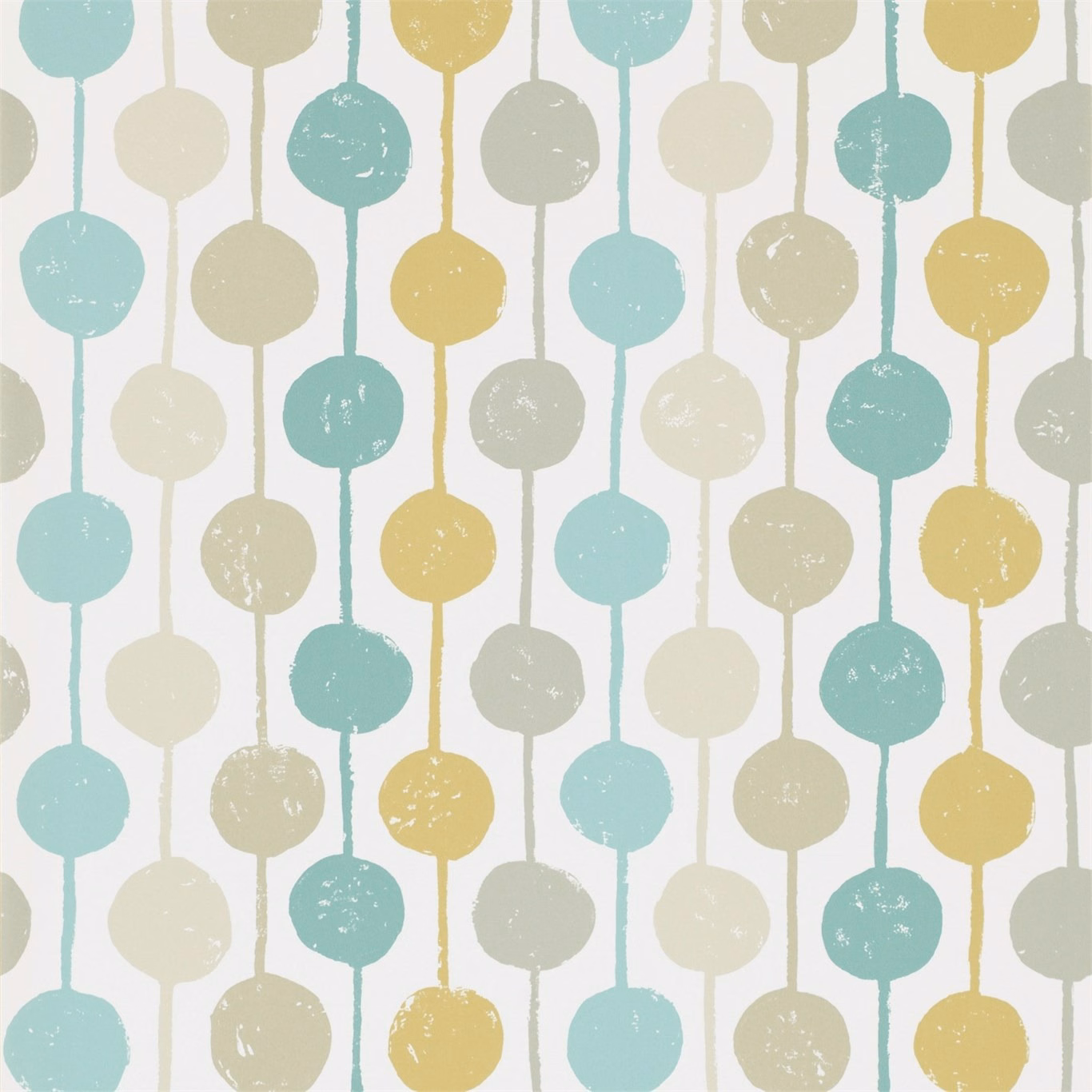 Seaglass, chalk and honey rounded stem motifs with lightly distressed printed edges