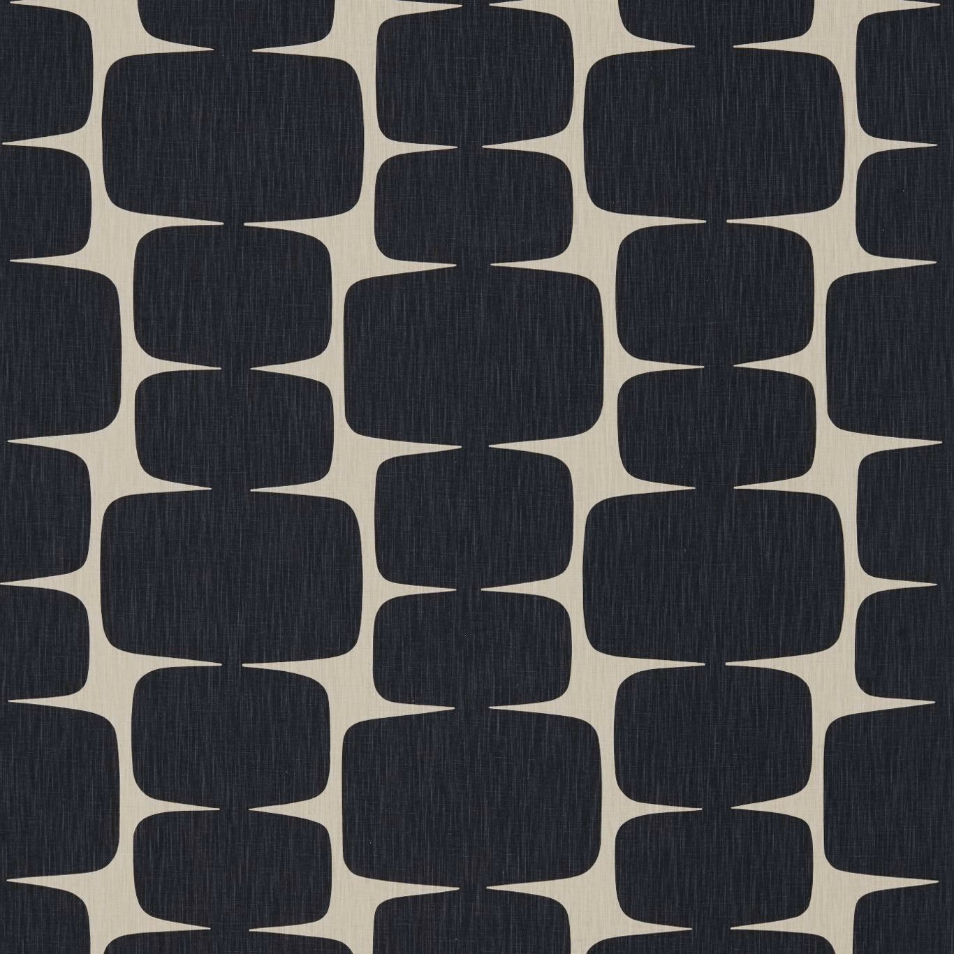 Charcoal rounded blocks with fine vertical texture on a hemp ground