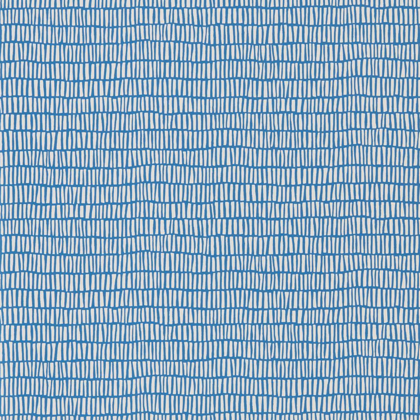 Irregular denim-blue ladder marks forming a dense grid on a pale ground