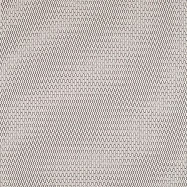 Cool steel-grey fabric with a tiny interlocking geometric weave and softly flecked texture