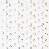 Cream fabric with tiny citrus yellow, blue and green botanical sprigs