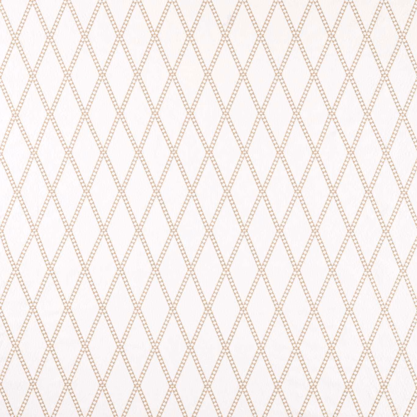 Ivory textile with fine pebble-beige embroidered diamond lines and dotted texture