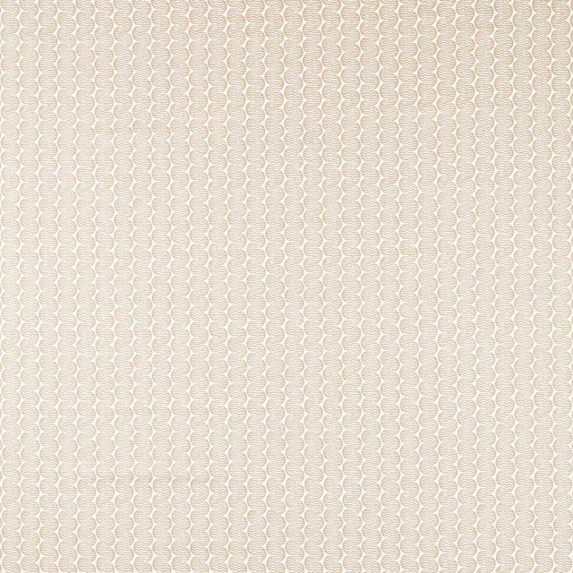 Pale mushroom taupe fabric with repeating ivory looped vertical stripes