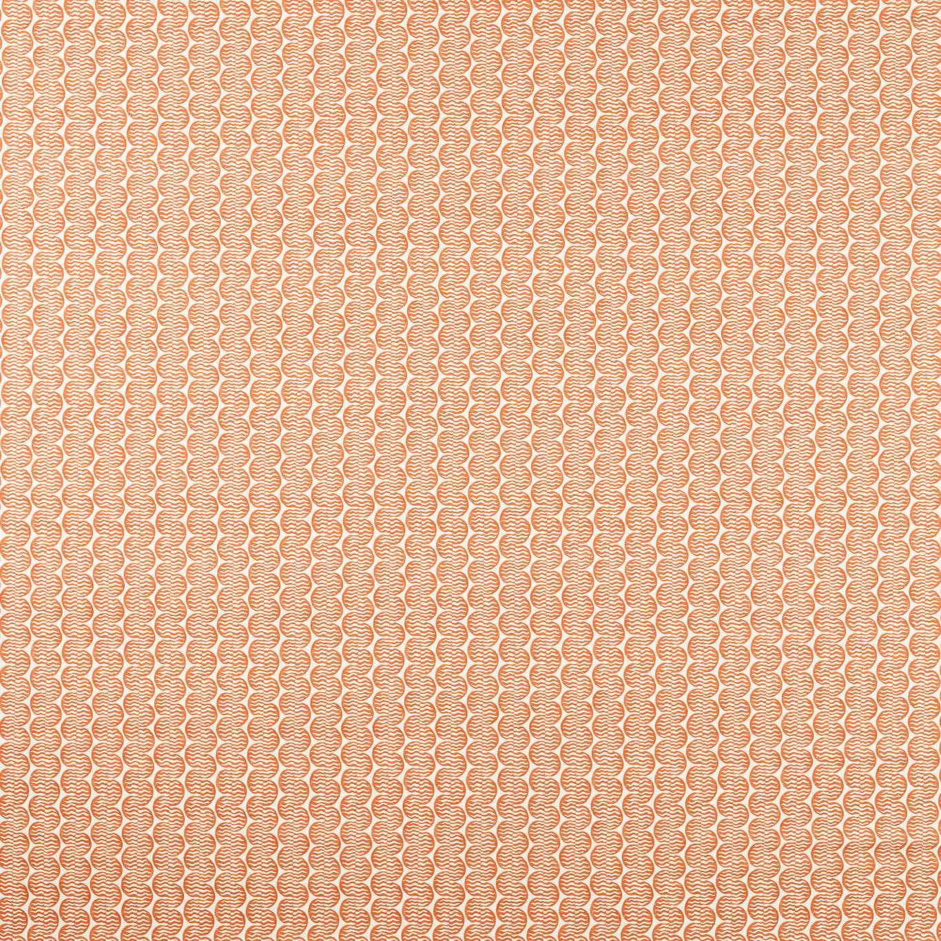 Warm rust looping stripe pattern on an ivory textile with fine, even texture