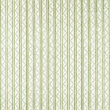 Cream ground with muted pine-green wavy stripes and tiny dotted motifs