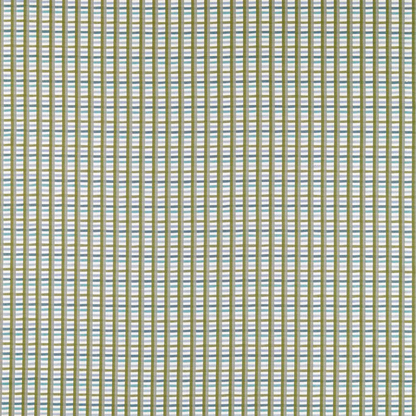 Muted evergreen woven grid with sage, blue-grey and ivory horizontal flecks