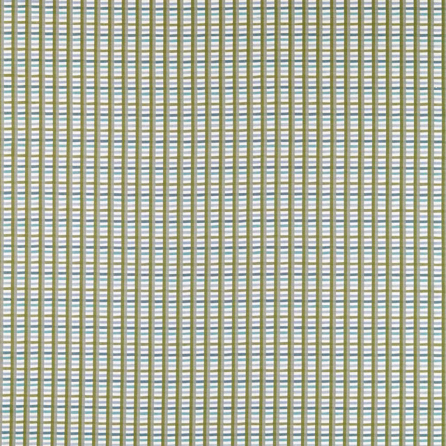Muted evergreen woven grid with sage, blue-grey and ivory horizontal flecks