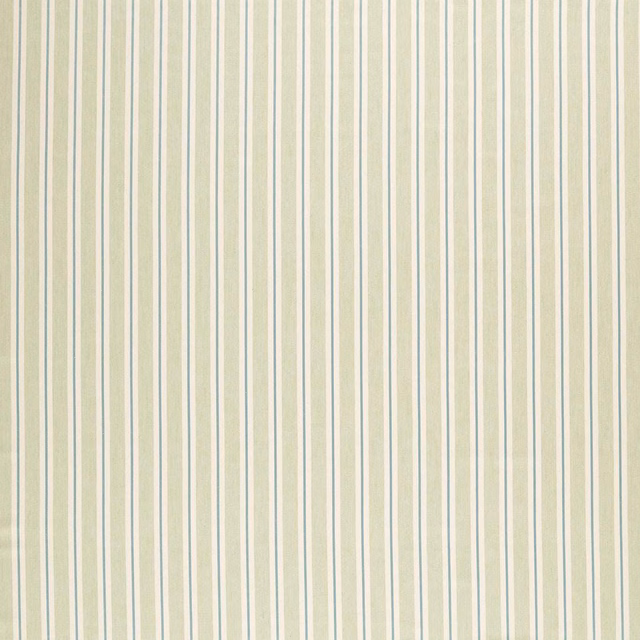 Pale seaglass green and cream narrow vertical stripes with a softly textured weave