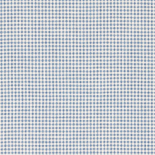 Close-up of muted blue and ivory woven geometric motifs in Ragdale Coast Blue