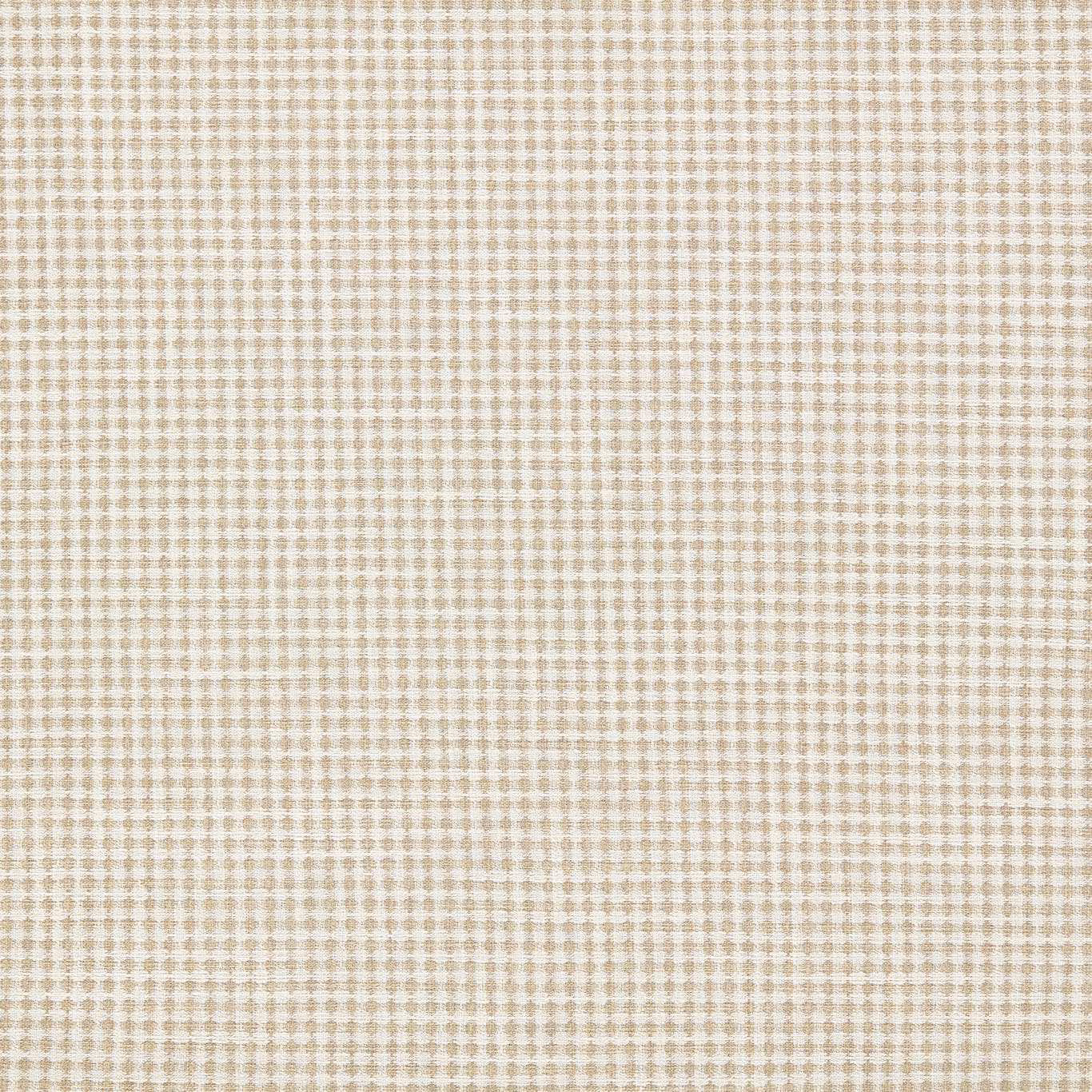 Soft pebble taupe and cream tiny-check woven upholstery fabric with tactile texture