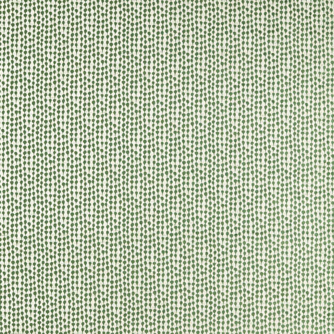 Forest green oval weave pattern scattered over a warm cream ground