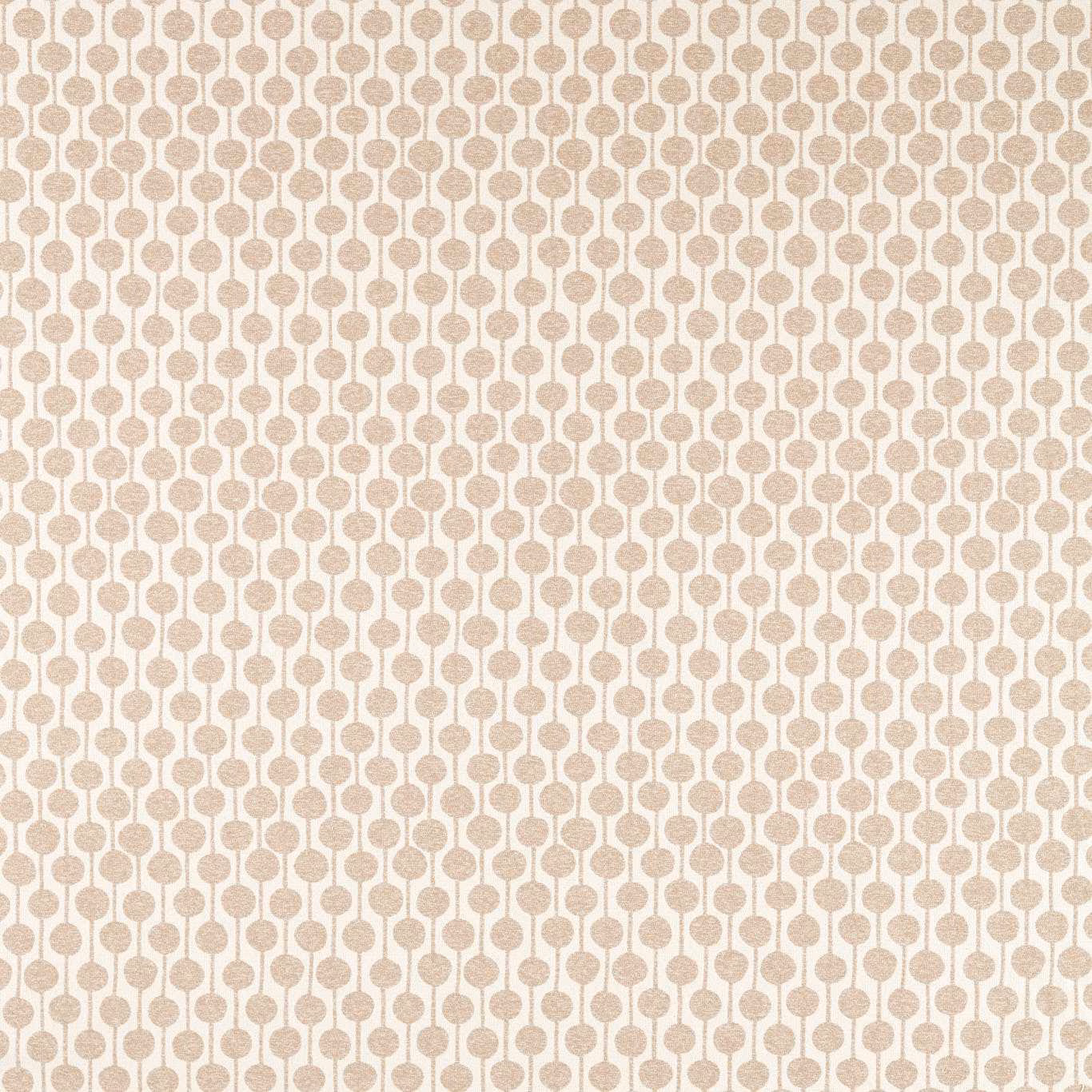 Warm ivory upholstery fabric with vertical rows of textured taupe pebble motifs